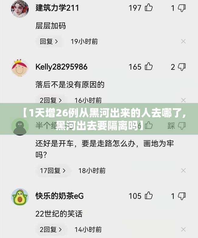 【1天增26例从黑河出来的人去哪了,黑河出去要隔离吗】 【1天增26例从黑河出来的人去哪了,黑河出去要隔离吗】
