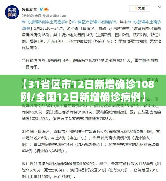 【31省区市12日新增确诊108例/全国12日新增确诊病例】 【31省区市12日新增确诊108例/全国12日新增确诊病例】