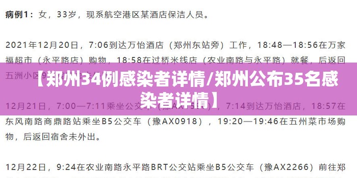 【郑州34例感染者详情/郑州公布35名感染者详情】 【郑州34例感染者详情/郑州公布35名感染者详情】