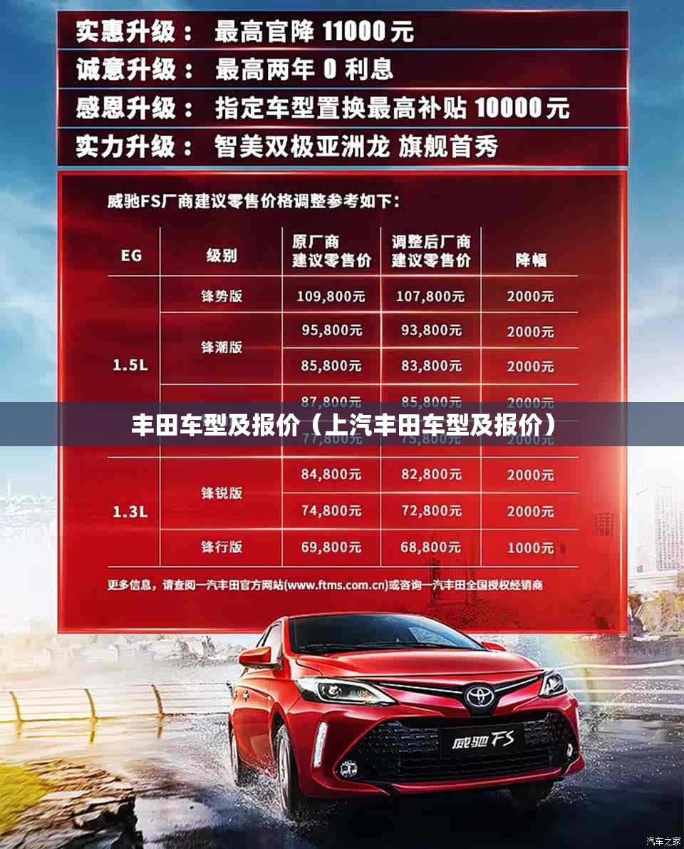 丰田车型及报价（上汽丰田车型及报价）