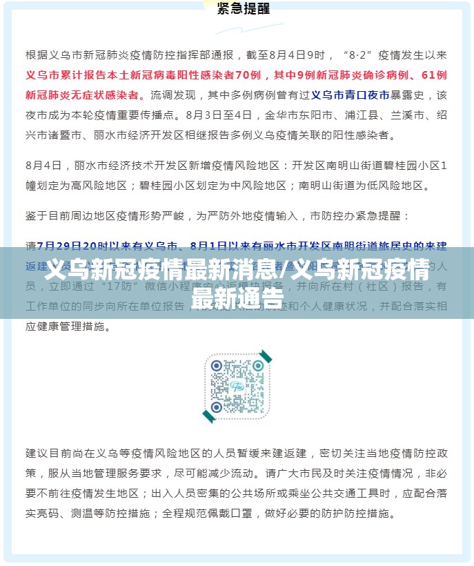 义乌新冠疫情最新消息/义乌新冠疫情最新通告