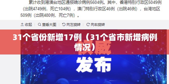 31个省份新增17例（31个省市新增病例情况）