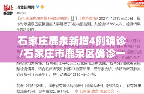 石家庄鹿泉新增4例确诊/石家庄市鹿泉区确诊一例