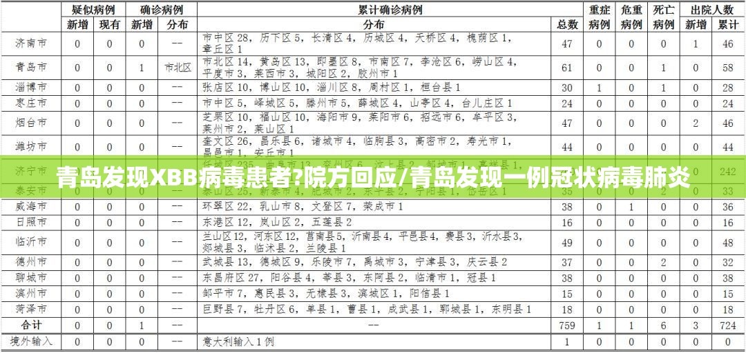 青岛发现XBB病毒患者?院方回应/青岛发现一例冠状病毒肺炎 青岛发现XBB病毒患者?院方回应/青岛发现一例冠状病毒肺炎
