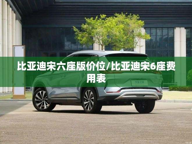 比亚迪宋六座版价位/比亚迪宋6座费用表