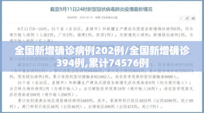 全国新增确诊病例202例/全国新增确诊394例,累计74576例 全国新增确诊病例202例/全国新增确诊394例,累计74576例