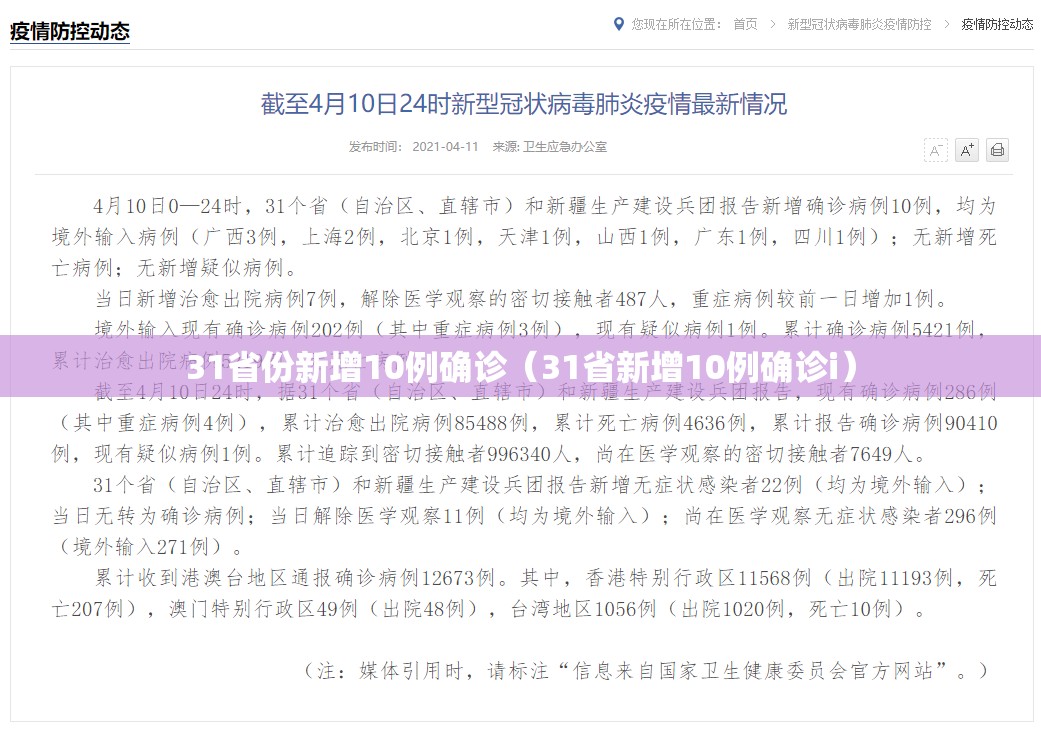 31省份新增10例确诊(31省新增10例确诊i) 31省份新增10例确诊(31省新增10例确诊i)