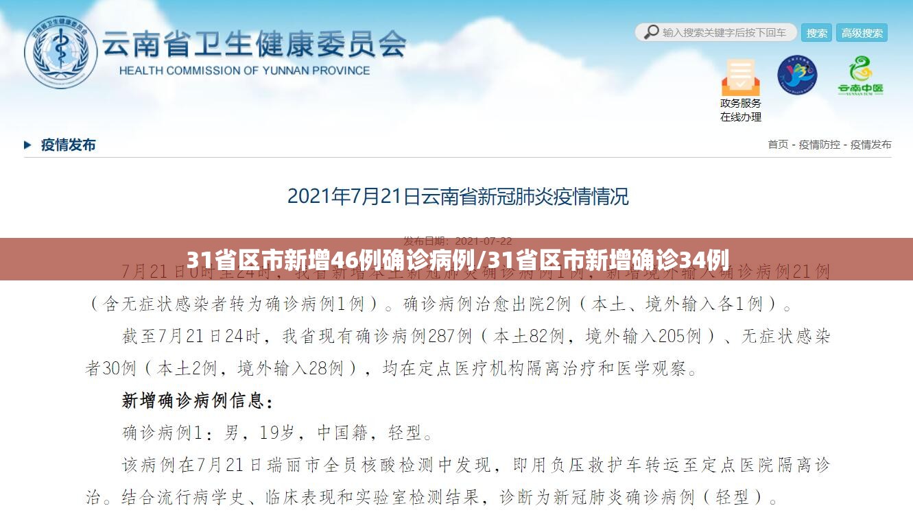 31省区市新增46例确诊病例/31省区市新增确诊34例 31省区市新增46例确诊病例/31省区市新增确诊34例