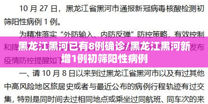 黑龙江黑河已有8例确诊/黑龙江黑河新增1例初筛阳性病例 黑龙江黑河已有8例确诊/黑龙江黑河新增1例初筛阳性病例
