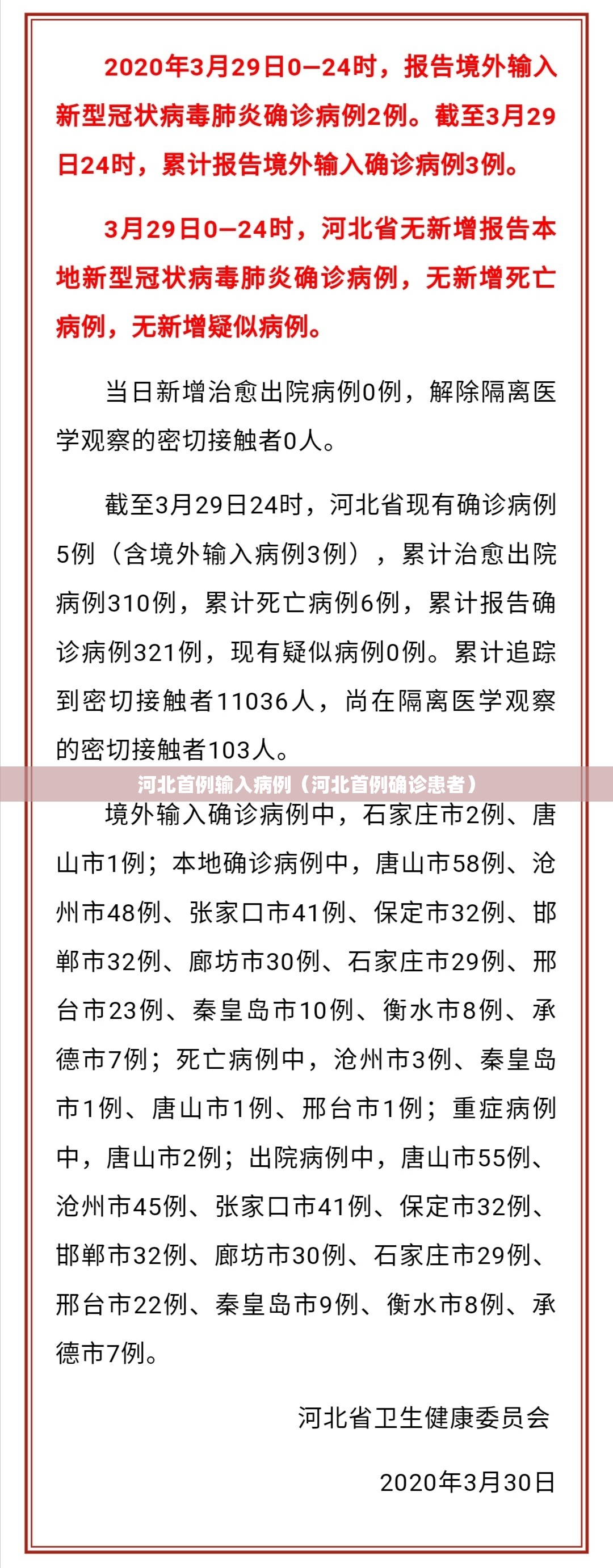 河北首例输入病例(河北首例确诊患者) 河北首例输入病例(河北首例确诊患者)