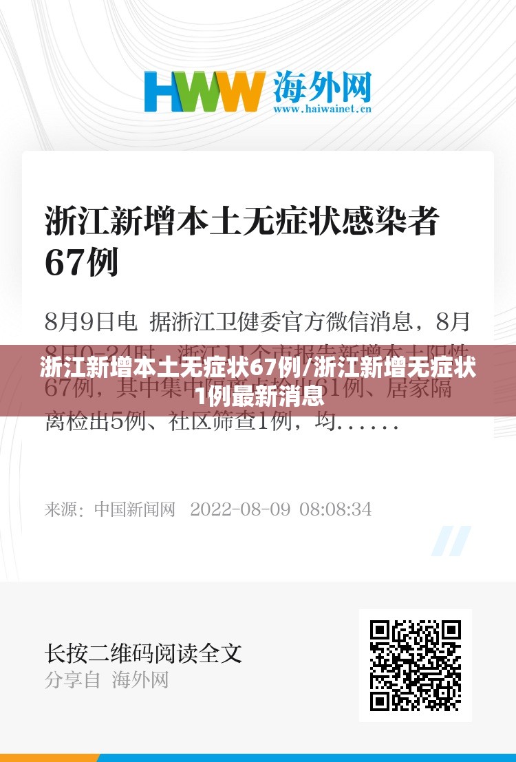 浙江新增本土无症状67例/浙江新增无症状1例最新消息 浙江新增本土无症状67例/浙江新增无症状1例最新消息