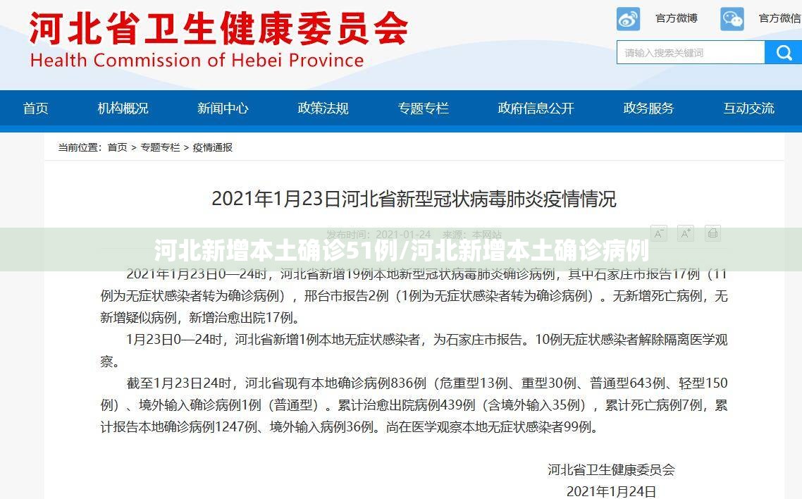 河北新增本土确诊51例/河北新增本土确诊病例 河北新增本土确诊51例/河北新增本土确诊病例