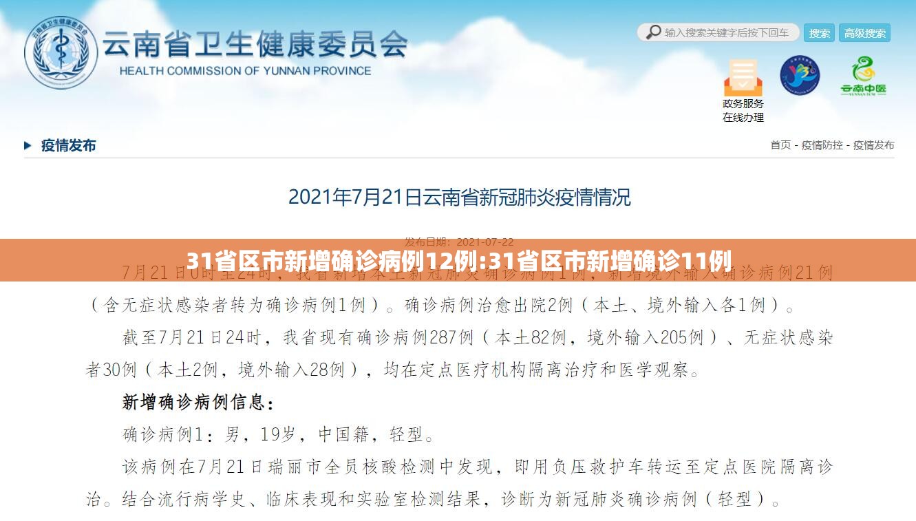31省区市新增确诊病例12例:31省区市新增确诊11例 31省区市新增确诊病例12例:31省区市新增确诊11例