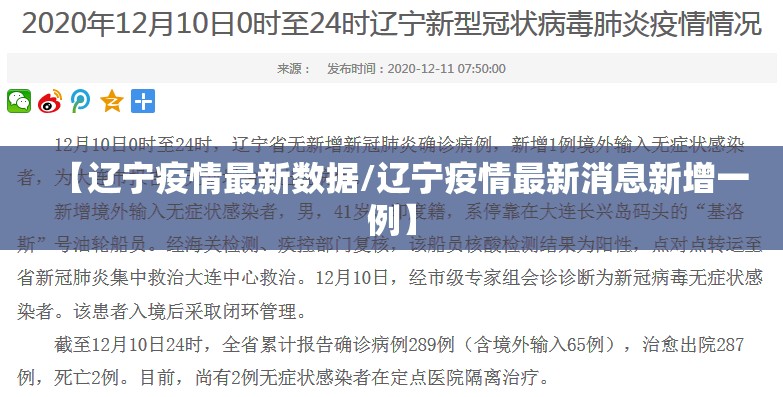 【辽宁疫情最新数据/辽宁疫情最新消息新增一例】
