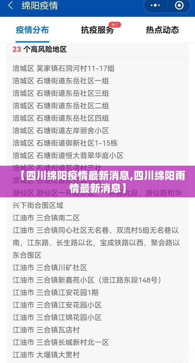 【四川绵阳疫情最新消息,四川绵阳雨情最新消息】