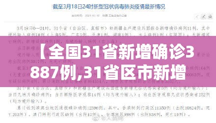 【全国31省新增确诊3887例,31省区市新增确诊病例12例】