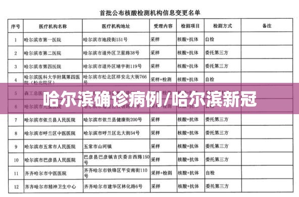 哈尔滨确诊病例/哈尔滨新冠 哈尔滨确诊病例/哈尔滨新冠