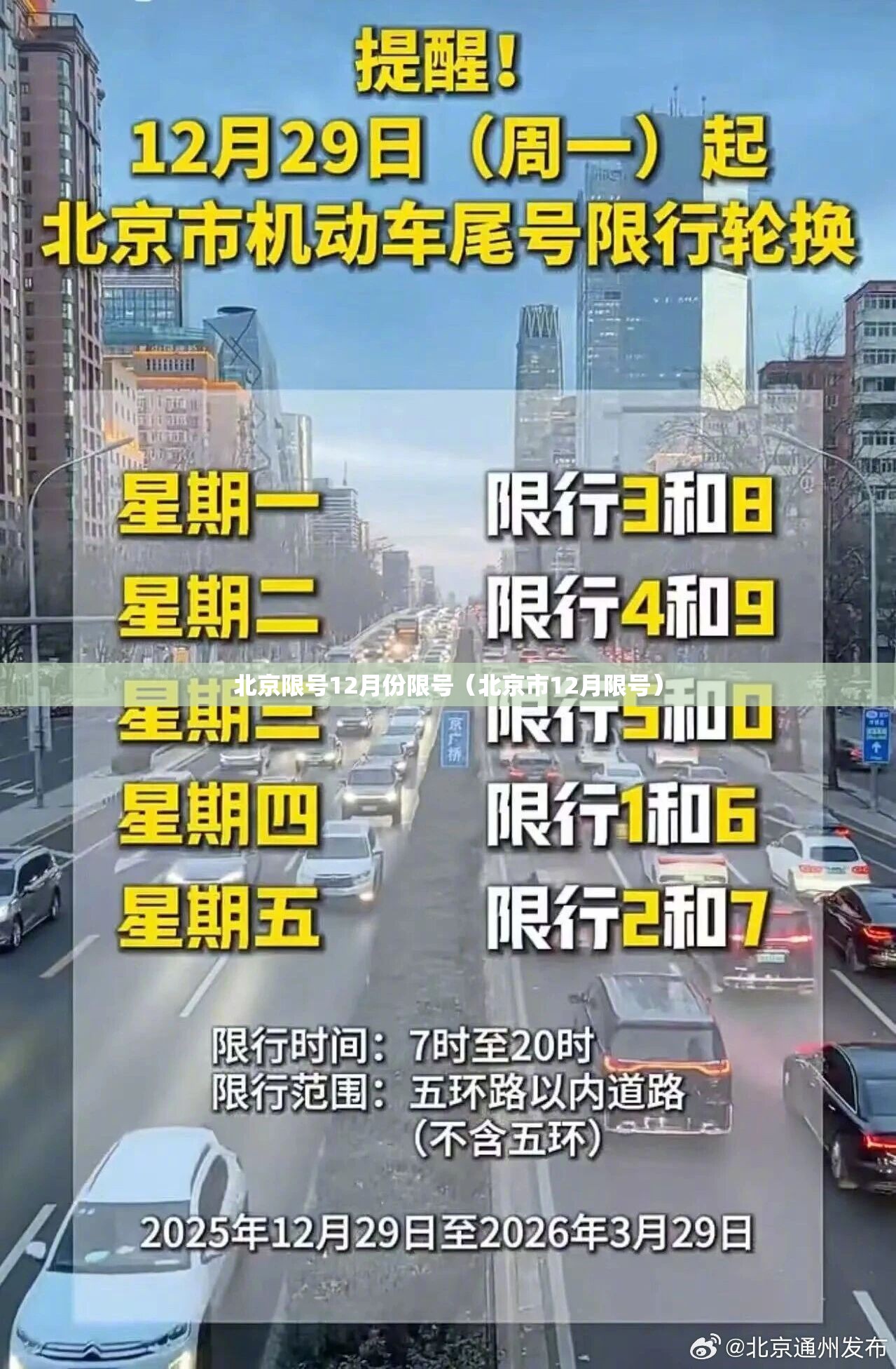 北京限号12月份限号(北京市12月限号) 北京限号12月份限号(北京市12月限号)
