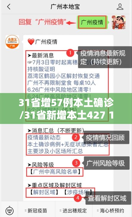 31省增57例本土确诊/31省新增本土427 1662 31省增57例本土确诊/31省新增本土427 1662
