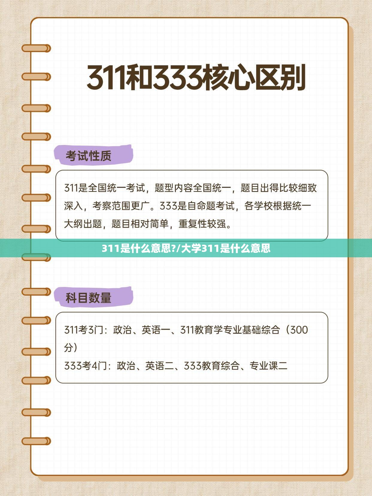 311是什么意思?/大学311是什么意思