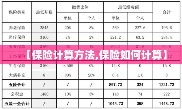 【保险计算方法,保险如何计算】 【保险计算方法,保险如何计算】