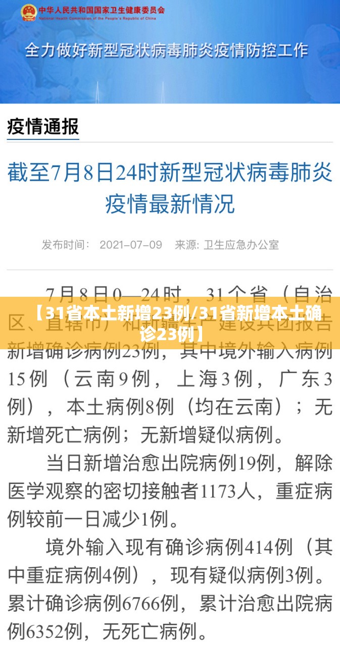 【31省本土新增23例/31省新增本土确诊23例】
