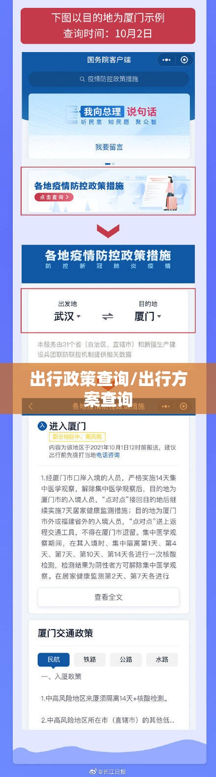 出行政策查询/出行方案查询