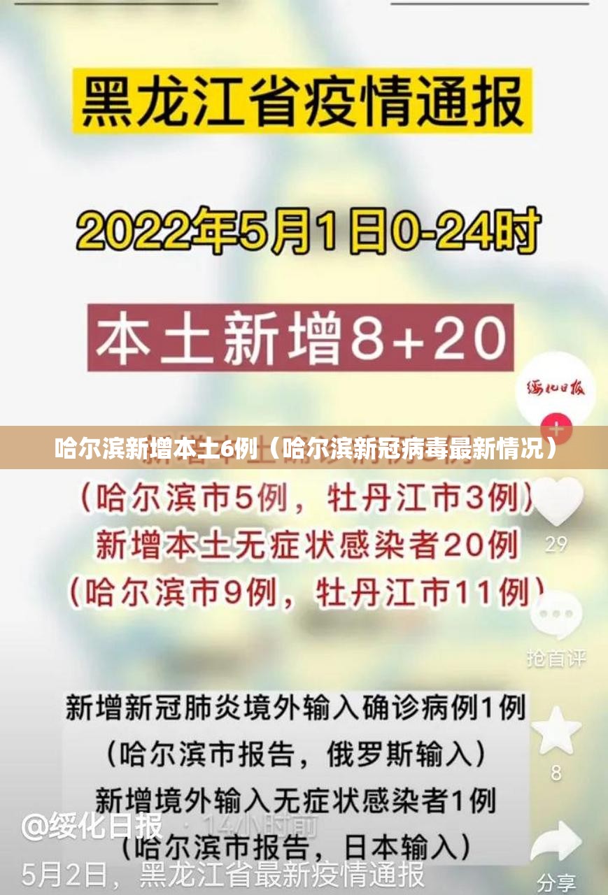 哈尔滨新增本土6例(哈尔滨新冠病毒最新情况) 哈尔滨新增本土6例(哈尔滨新冠病毒最新情况)