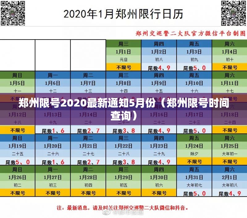 郑州限号2020最新通知5月份(郑州限号时间查询) 郑州限号2020最新通知5月份(郑州限号时间查询)