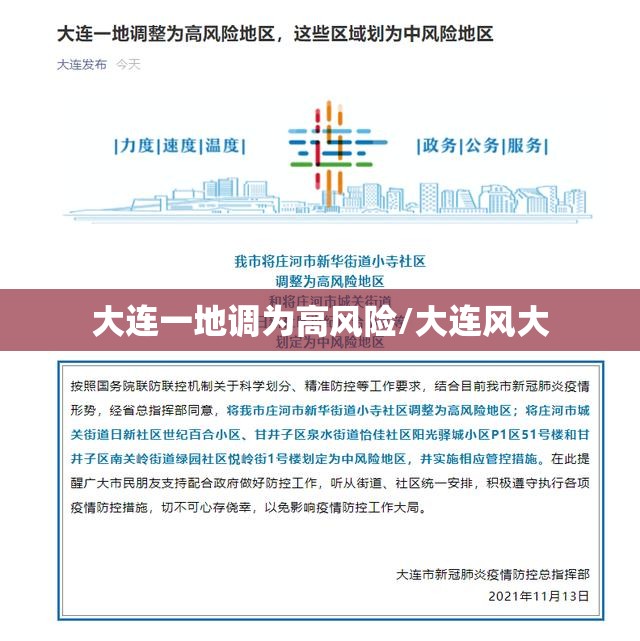 大连一地调为高风险/大连风大 大连一地调为高风险/大连风大