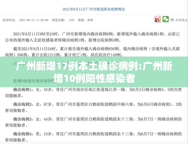 广州新增17例本土确诊病例:广州新增10例阳性感染者 广州新增17例本土确诊病例:广州新增10例阳性感染者