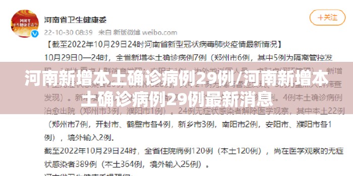 河南新增本土确诊病例29例/河南新增本土确诊病例29例最新消息 河南新增本土确诊病例29例/河南新增本土确诊病例29例最新消息