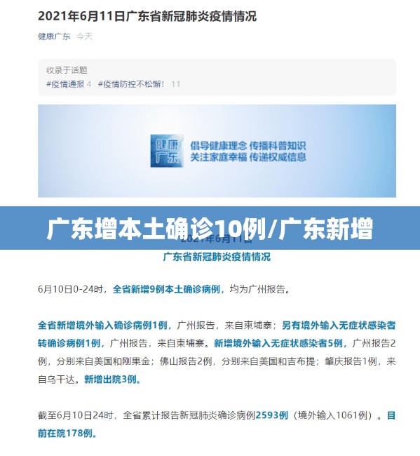 广东增本土确诊10例/广东新增 广东增本土确诊10例/广东新增