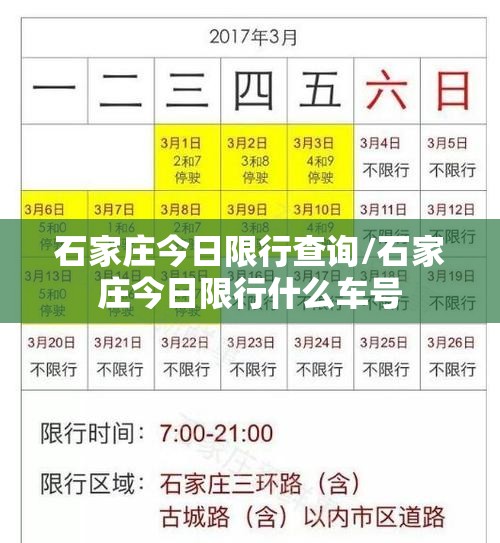 石家庄今日限行查询/石家庄今日限行什么车号 石家庄今日限行查询/石家庄今日限行什么车号