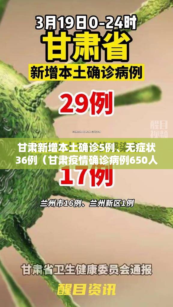 甘肃新增本土确诊5例、无症状36例（甘肃疫情确诊病例650人吗）