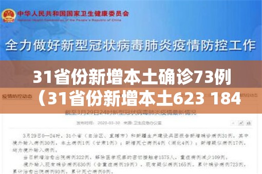 31省份新增本土确诊73例(31省份新增本土623 1844) 31省份新增本土确诊73例(31省份新增本土623 1844)