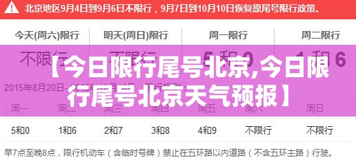 【今日限行尾号北京,今日限行尾号北京天气预报】
