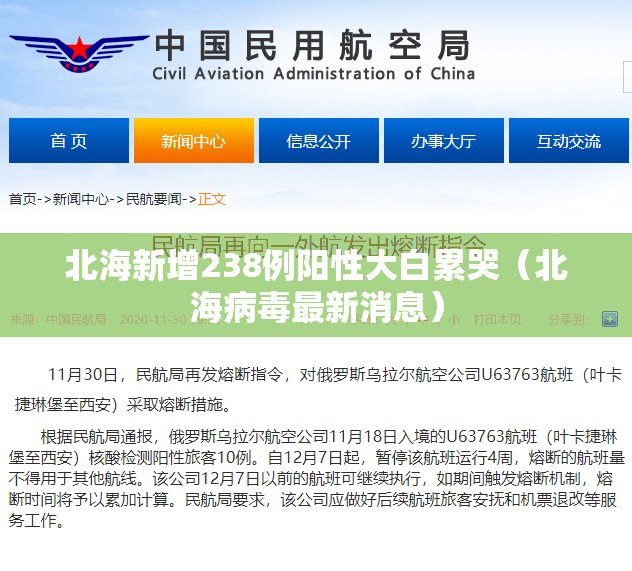 北海新增238例阳性大白累哭（北海病毒最新消息）