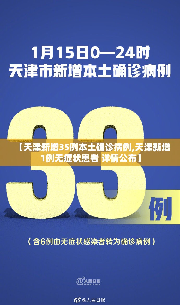 【天津新增35例本土确诊病例,天津新增1例无症状患者 详情公布】
