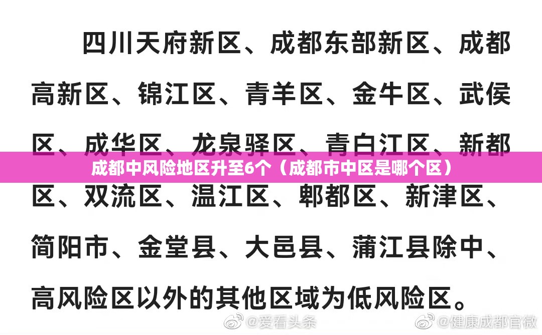 成都中风险地区升至6个(成都市中区是哪个区) 成都中风险地区升至6个(成都市中区是哪个区)