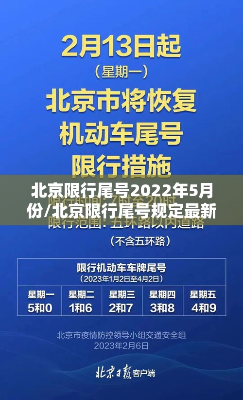 北京限行尾号2022年5月份/北京限行尾号规定最新2023