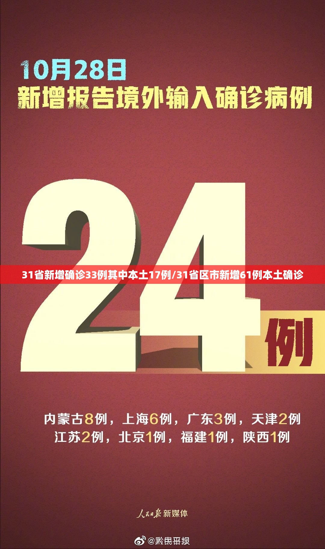 31省新增确诊33例其中本土17例/31省区市新增61例本土确诊