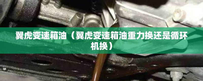 翼虎变速箱油(翼虎变速箱油重力换还是循环机换) 翼虎变速箱油(翼虎变速箱油重力换还是循环机换)