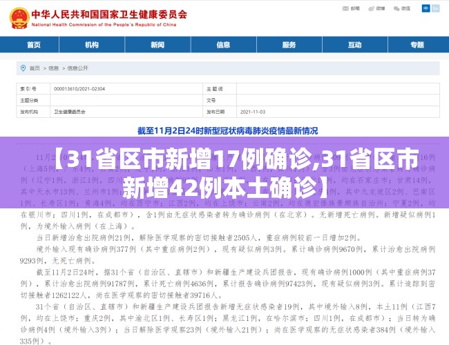 【31省区市新增17例确诊,31省区市新增42例本土确诊】