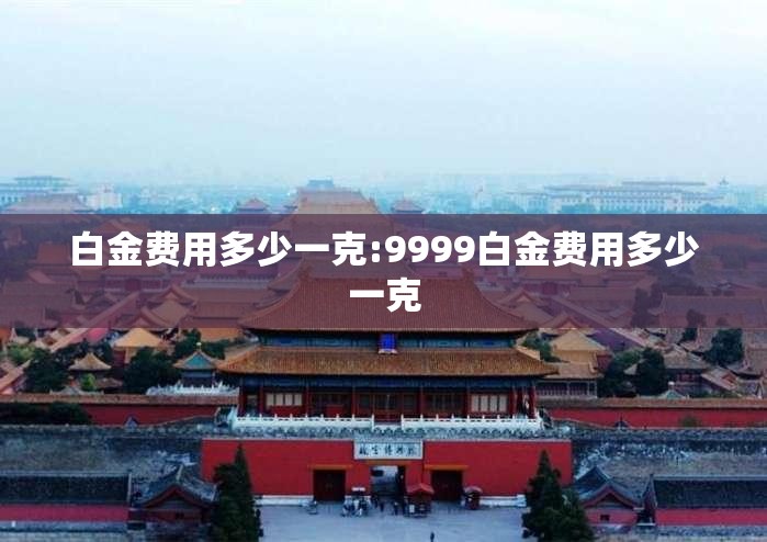白金费用多少一克:9999白金费用多少一克