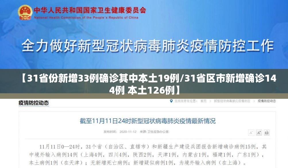 【31省份新增33例确诊其中本土19例/31省区市新增确诊144例 本土126例】 【31省份新增33例确诊其中本土19例/31省区市新增确诊144例 本土126例】