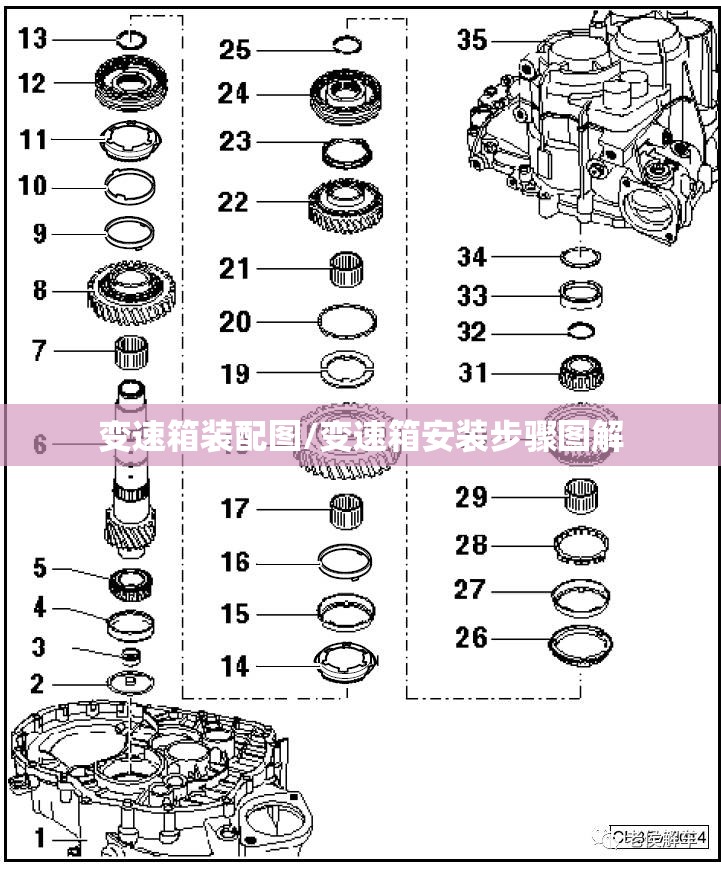 变速箱装配图/变速箱安装步骤图解 变速箱装配图/变速箱安装步骤图解
