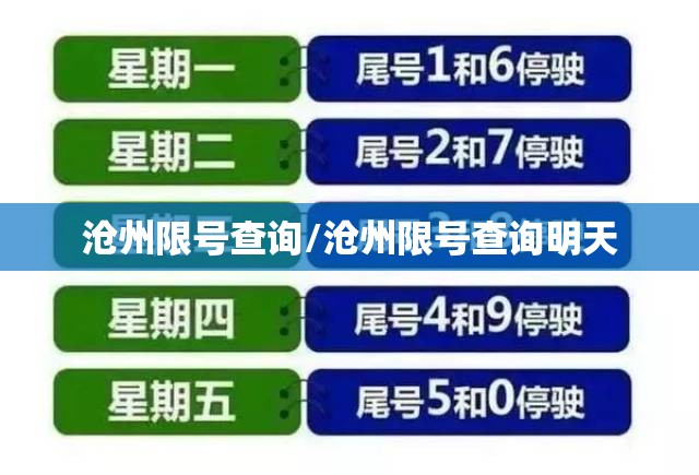 沧州限号查询/沧州限号查询明天