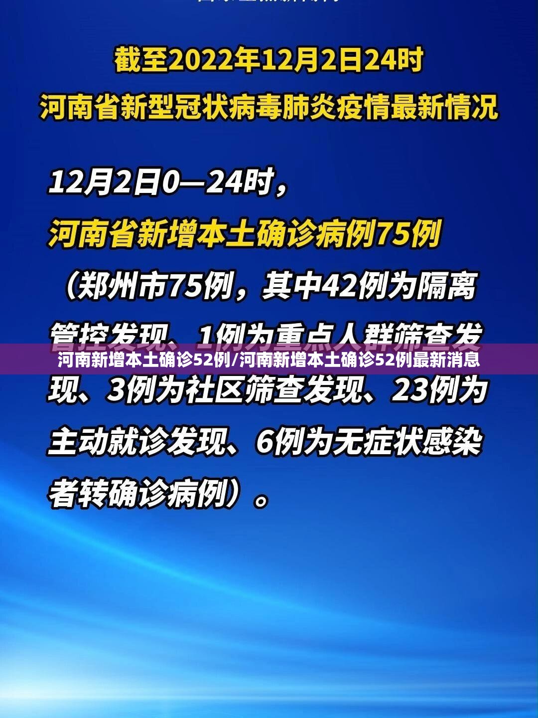 河南新增本土确诊52例/河南新增本土确诊52例最新消息 河南新增本土确诊52例/河南新增本土确诊52例最新消息
