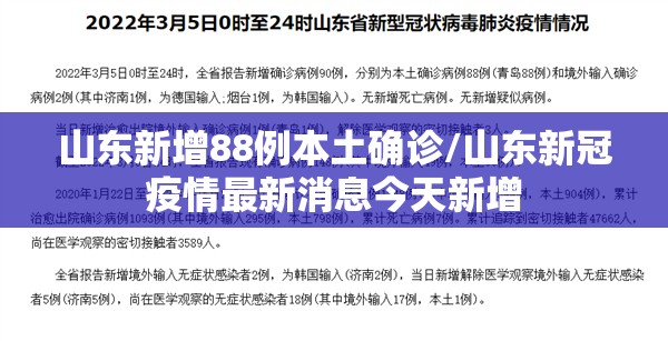 山东新增88例本土确诊/山东新冠疫情最新消息今天新增 山东新增88例本土确诊/山东新冠疫情最新消息今天新增